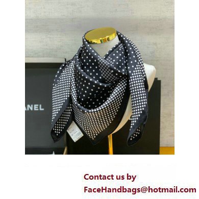 Chanel Cotton  &  Silk Black scarf AA9837 2024